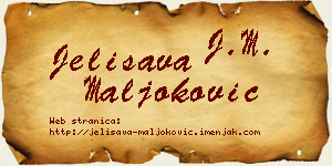Jelisava Maljoković vizit kartica